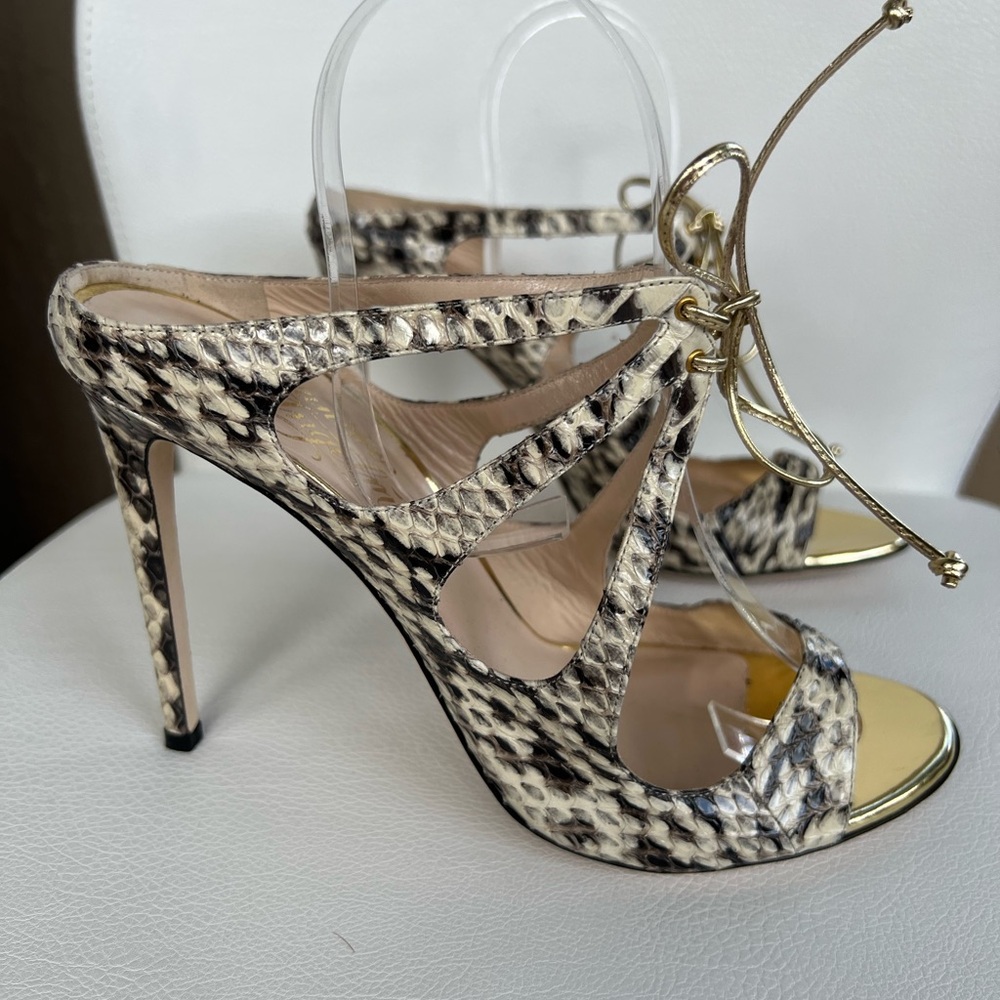 Alejandro Ingelmo 8.5 US - 39.5 EU High Heels Sandals Animal Print New